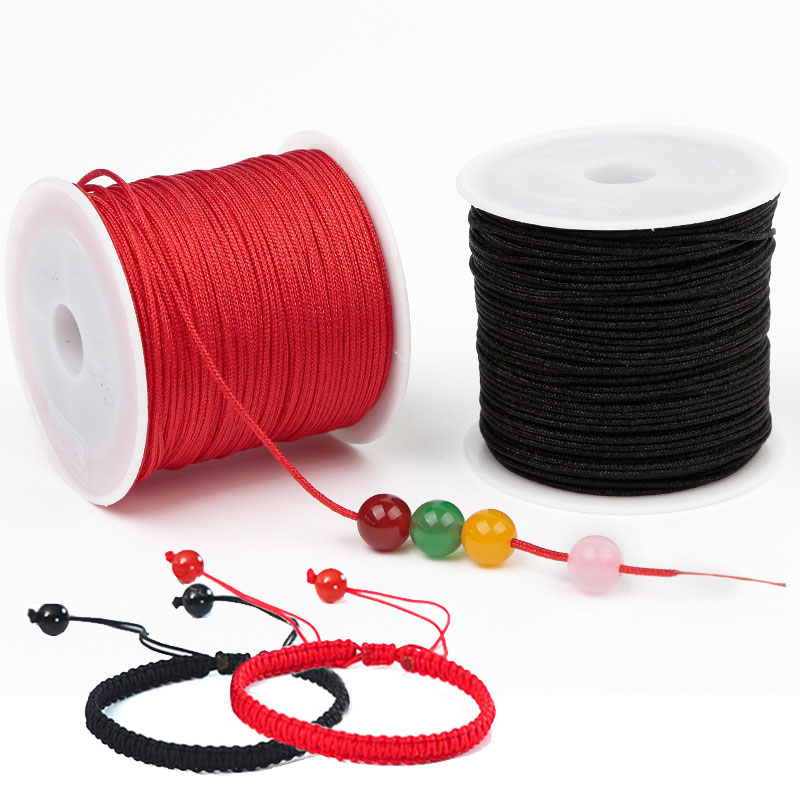50M/roll 0.8mm Nylon Thread Co - Ribbon Wired Satin のレビューと価格