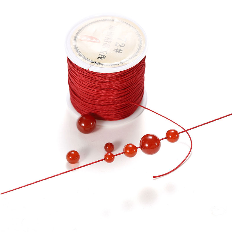 50M/roll 0.8mm Nylon Thread Co - Ribbon Wired Satin のレビューと価格