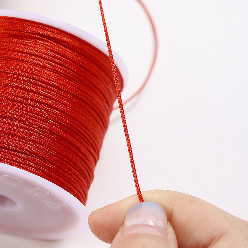 50M/roll 0.8mm Nylon Thread Co - Ribbon Wired Satin のレビューと価格