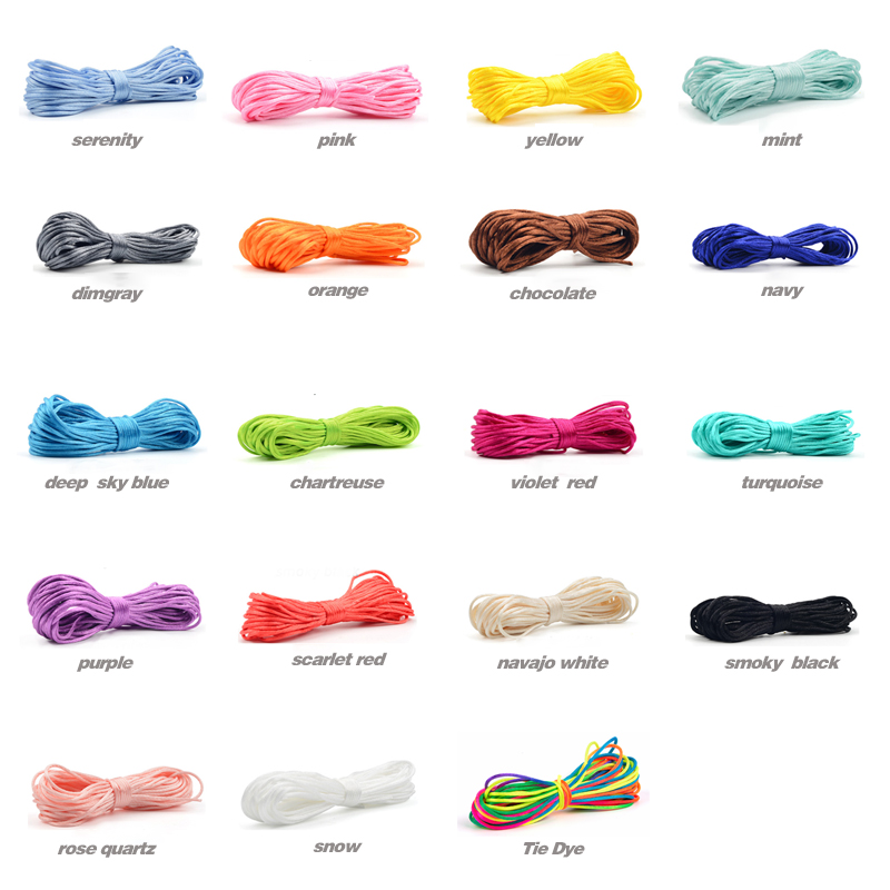 20m/lot DIY Nylon Cords 1.5mm  - Ribbon Wired Satin のレビューと価格