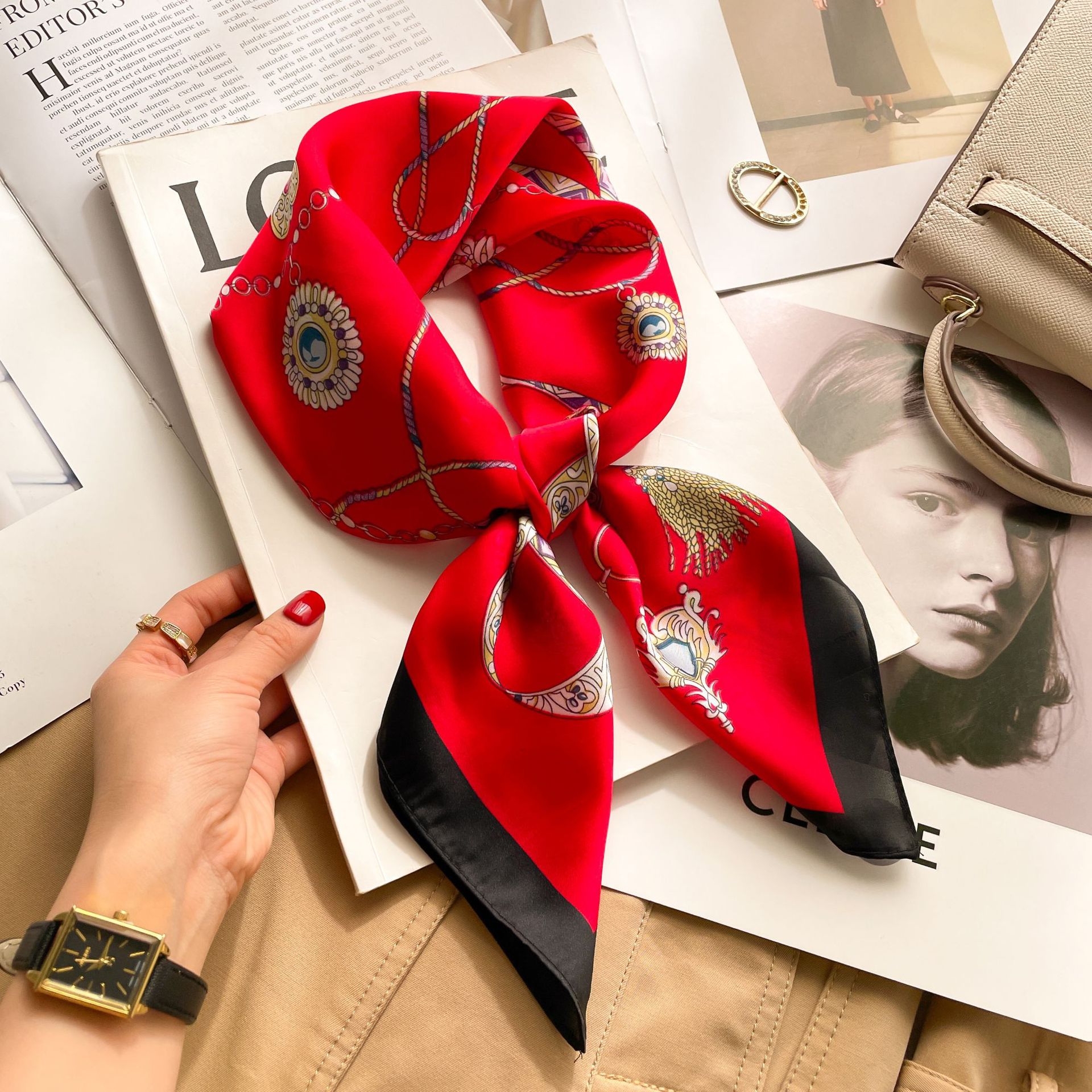 2025 Luxury Fashion Print 70*7 - Ribbon Wired Satin のレビューと価格