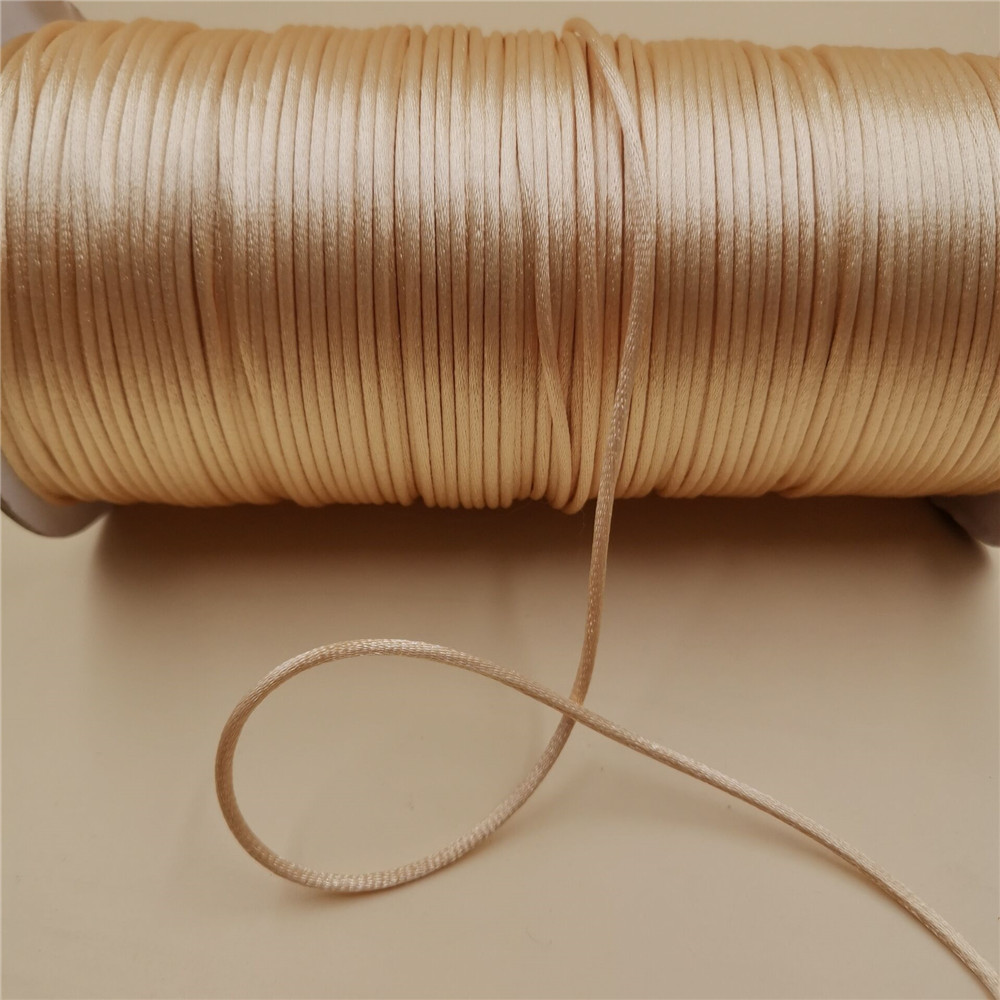 2mm Khaki Satin Cord Thread Ma - Ribbon Wired Satin のレビューと価格