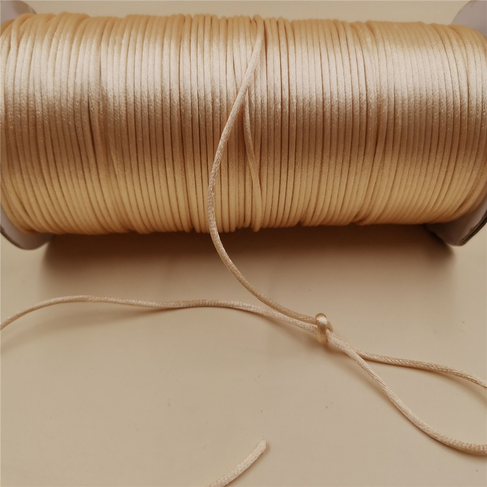 2mm Khaki Satin Cord Thread Ma - Ribbon Wired Satin のレビューと価格