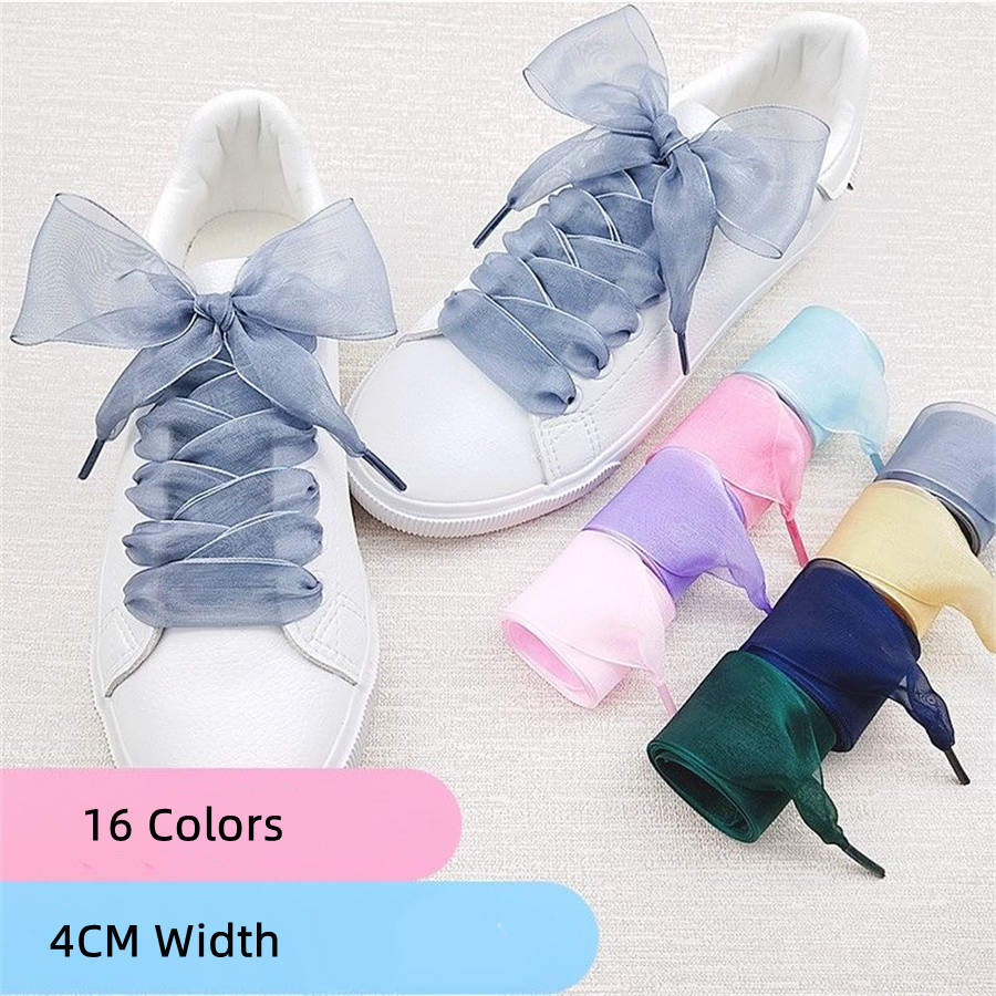 1 Pair 4cm Widen Organza Shoe  - Ribbon Wired Satin のレビューと価格