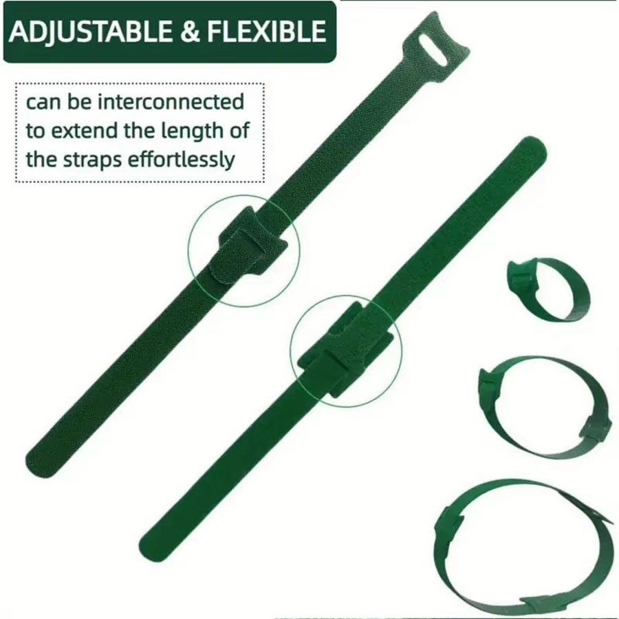 Reusable Green Plant Ties Nylo - Florist Supp のレビューと価格