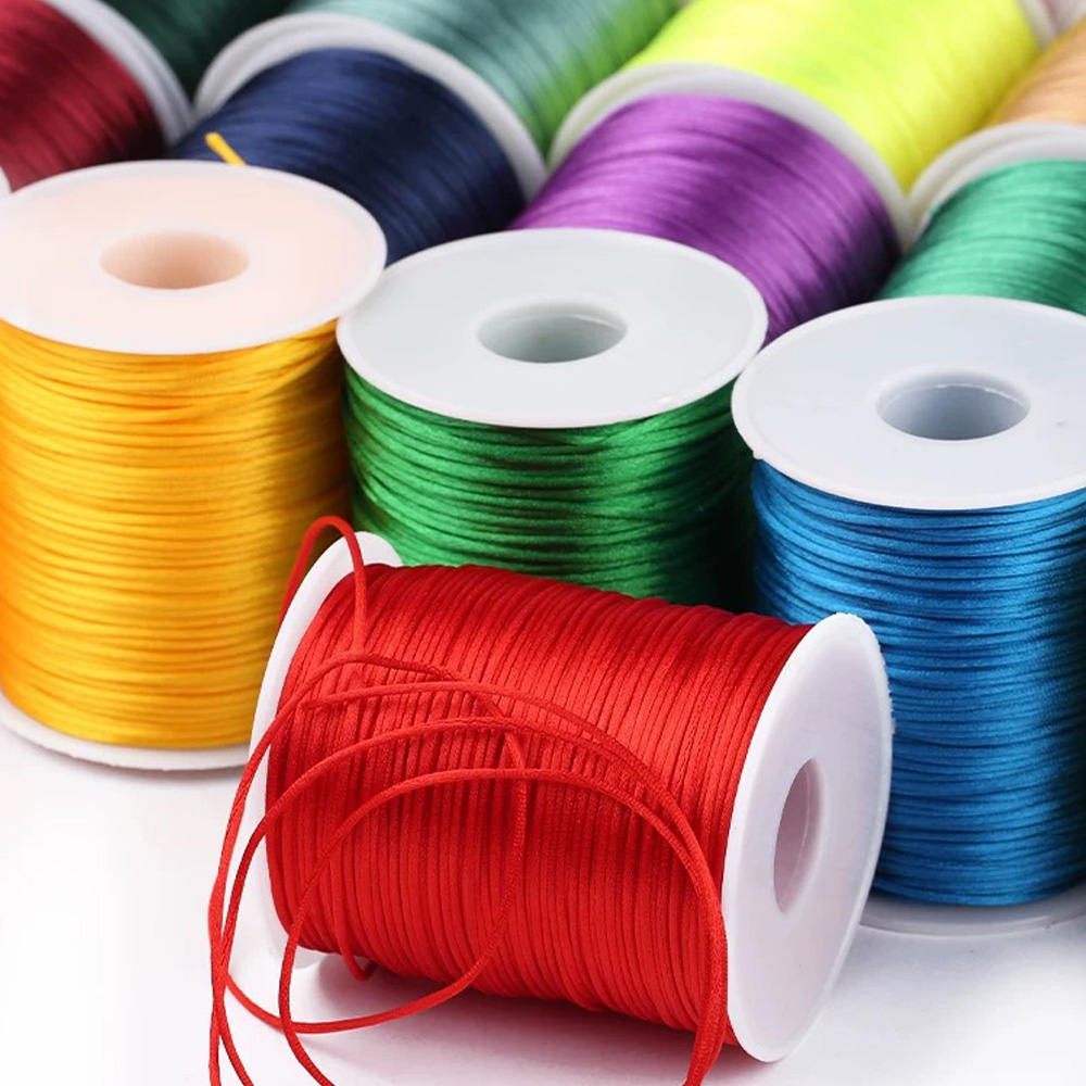 100M/roll 1.5/2/2.5/3mm Nylon  - Ribbon Wired Satin のレビューと価格