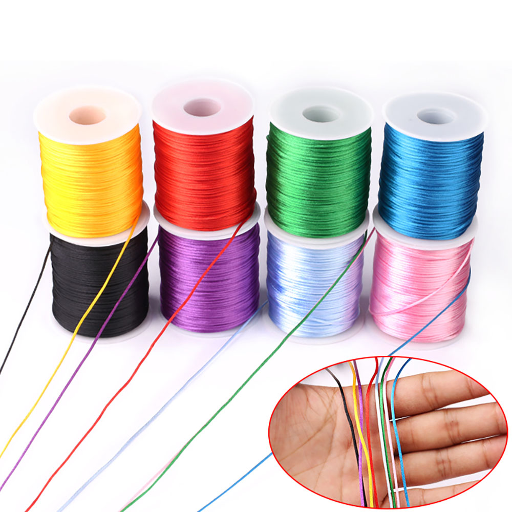 100M/roll 1.5/2/2.5/3mm Nylon  - Ribbon Wired Satin のレビューと価格